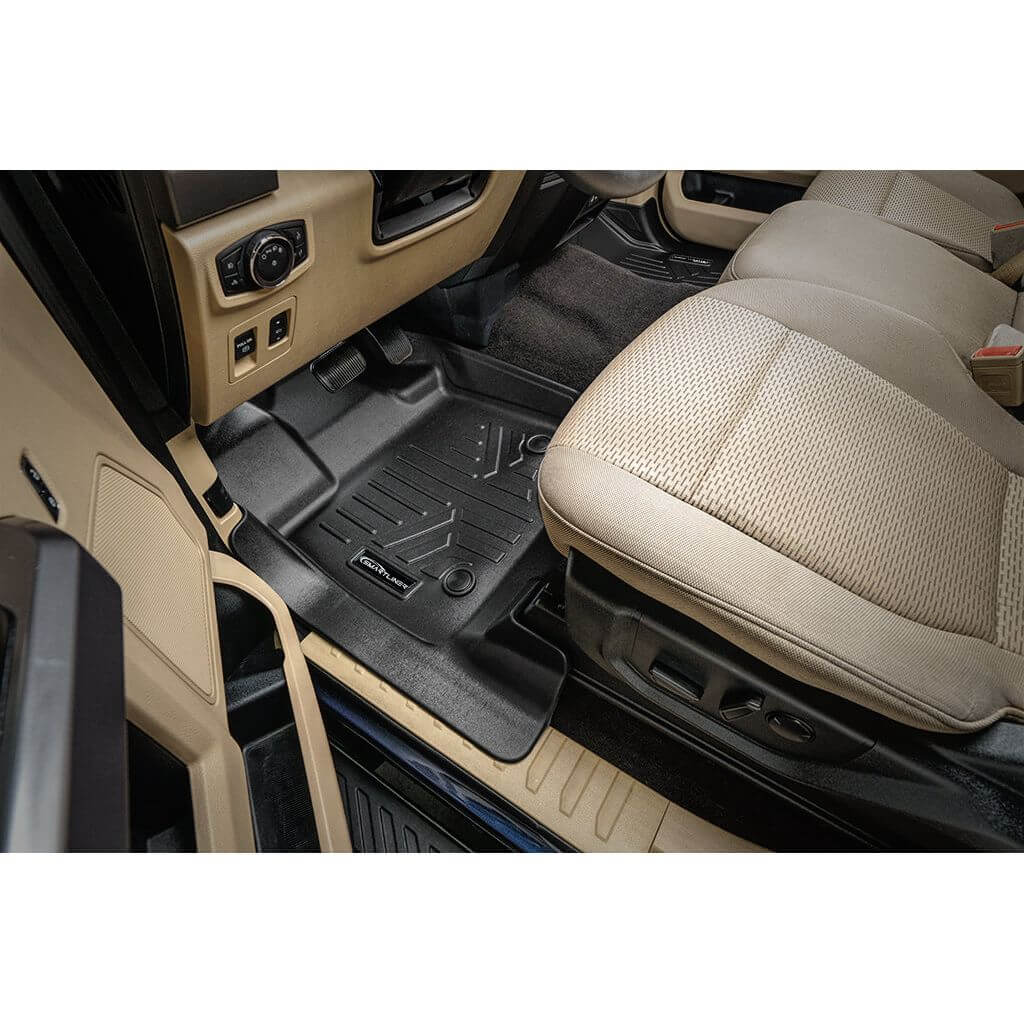 SmartCoverage™ Floor Liners For 2015-2026 Ford F-150 SuperCrew Cab (1st Row Bench) (No OTH and no 2nd Row Underseat Storage) Vinyl