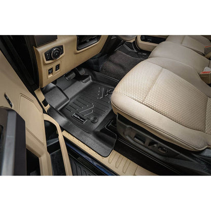 SmartCoverage™ Custom Fit Floor Liners For 2015-2025 Ford F-150 SuperCrew Cab with 1st Row Bucket Seats (Vinyl Flooring)