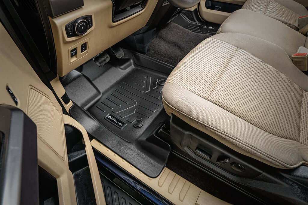 SmartCoverage™ Floor Liners For 2015-2026 Ford F-150 SuperCrew Cab (1st Row Bucket) (Vinyl)