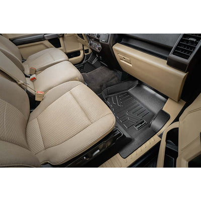 SmartCoverage™ Floor Liners For 2015-2026 Ford F-150 (1st Row Bucket) & OEM 2nd Row Under Seat Storage (Vinyl)