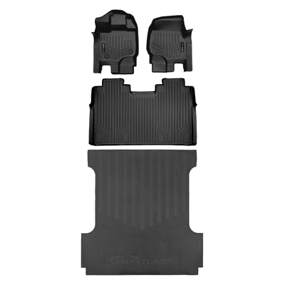SmartCoverage™ Floor Liners For 2015-2026 Ford F-150 SuperCrew Cab (1st Row Bench) (No OTH and no 2nd Row Underseat Storage)