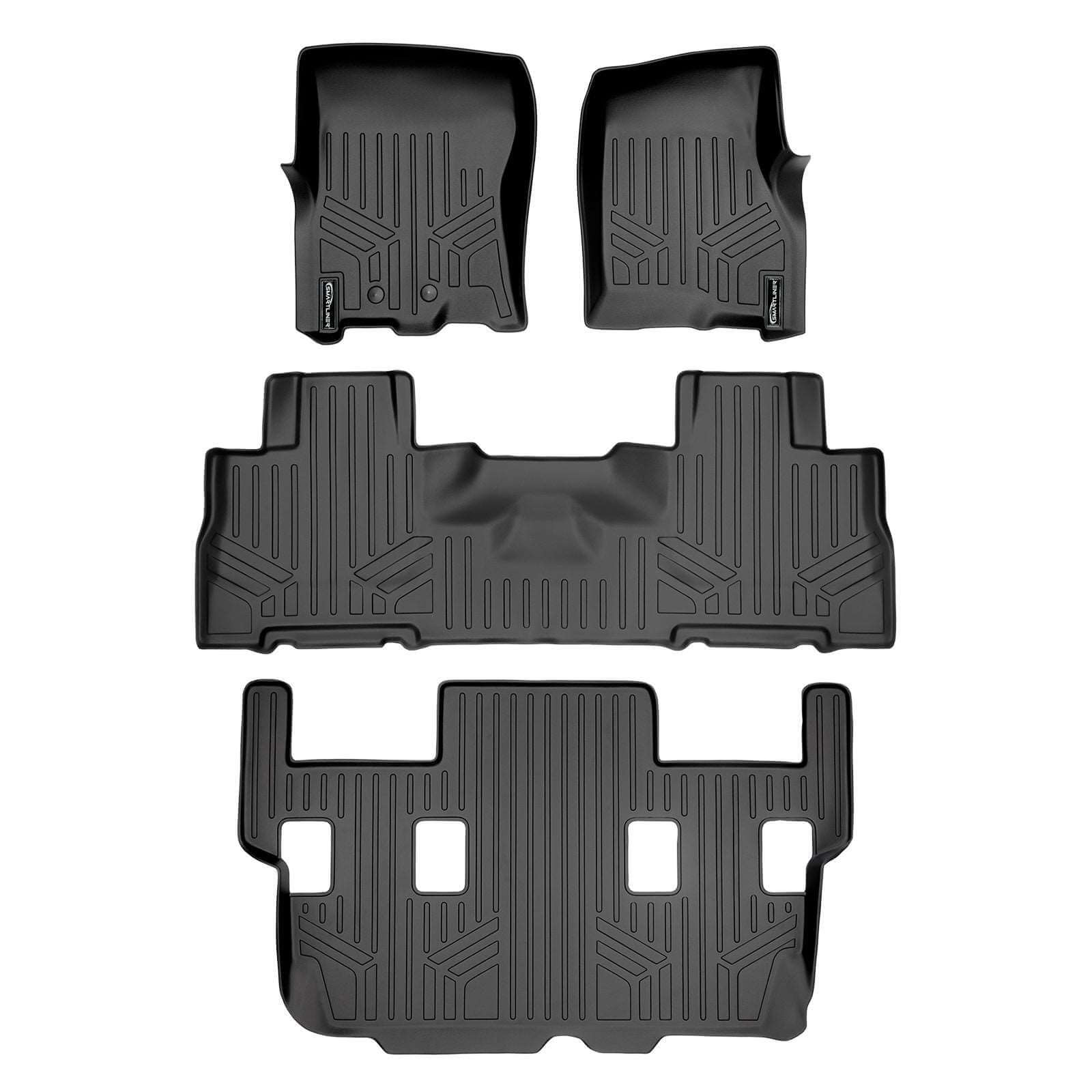 SMARTLINER Custom Fit Floor Liners For 2011 - 2017 Ford Expedition/Lincoln Navigator with 2nd Row Bucket Seats (No Console)