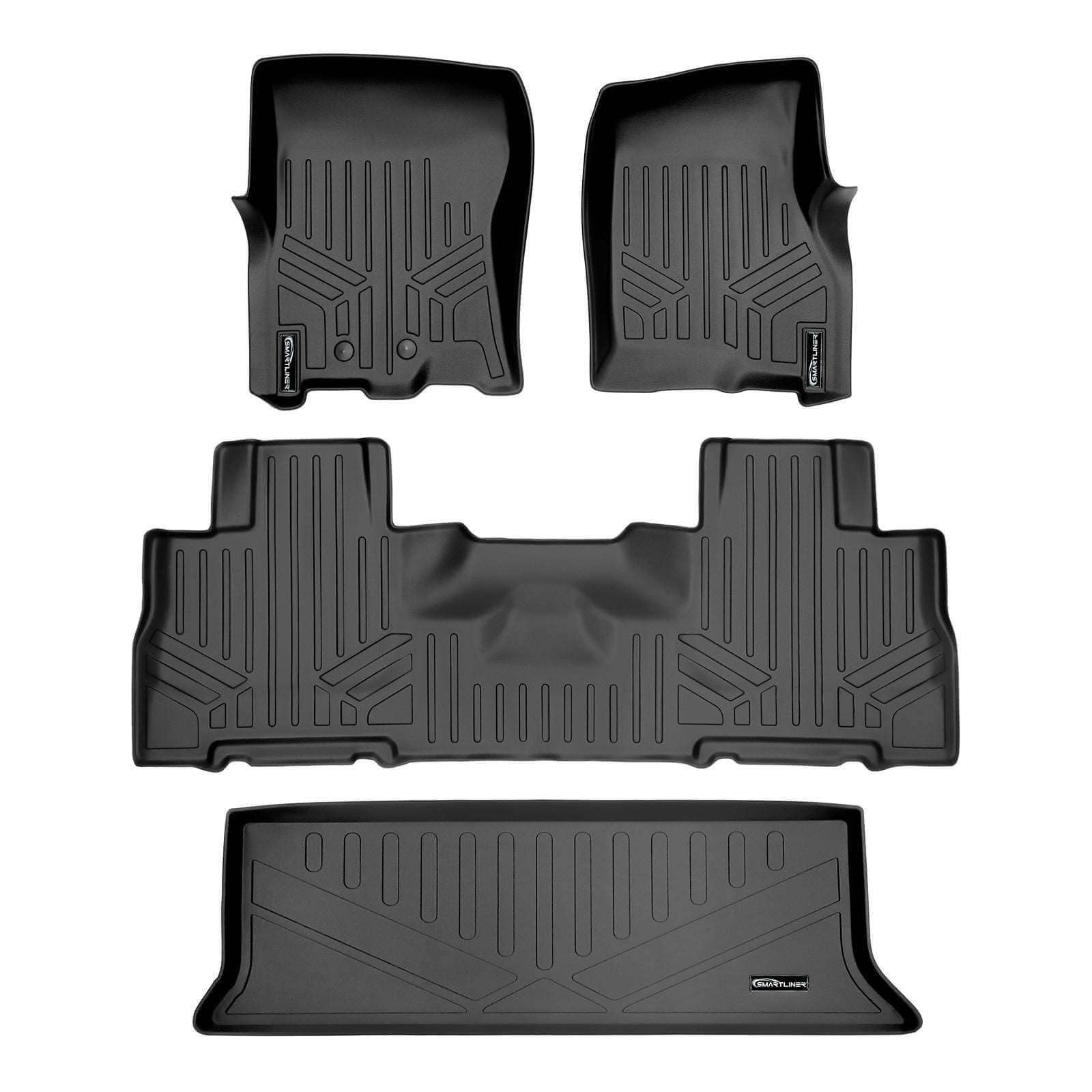 SMARTLINER Custom Fit Floor Liners For 2011 - 2017 Ford Expedition/Lincoln Navigator with 2nd Row Bucket Seats (No Console)