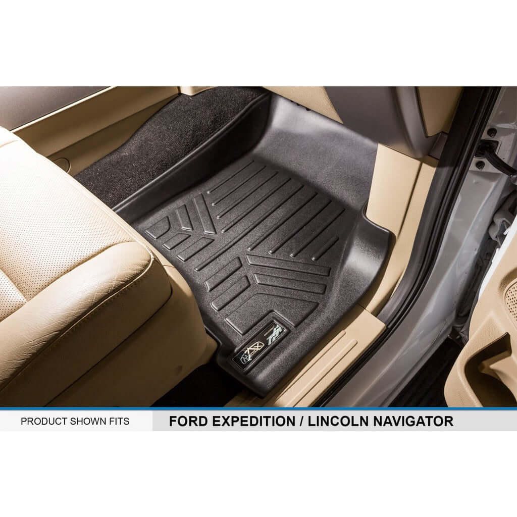 SMARTLINER Custom Fit Floor Liners For 2011 - 2017 Ford Expedition/Lincoln Navigator with 2nd Row Bench Seat or Console
