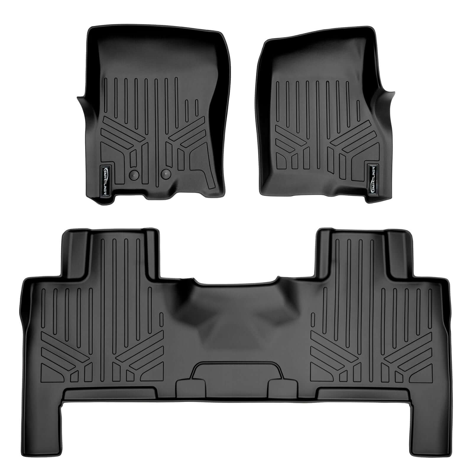 SMARTLINER Custom Fit Floor Liners For 2011 - 2017 Ford Expedition/Lincoln Navigator with 2nd Row Bench Seat or Console