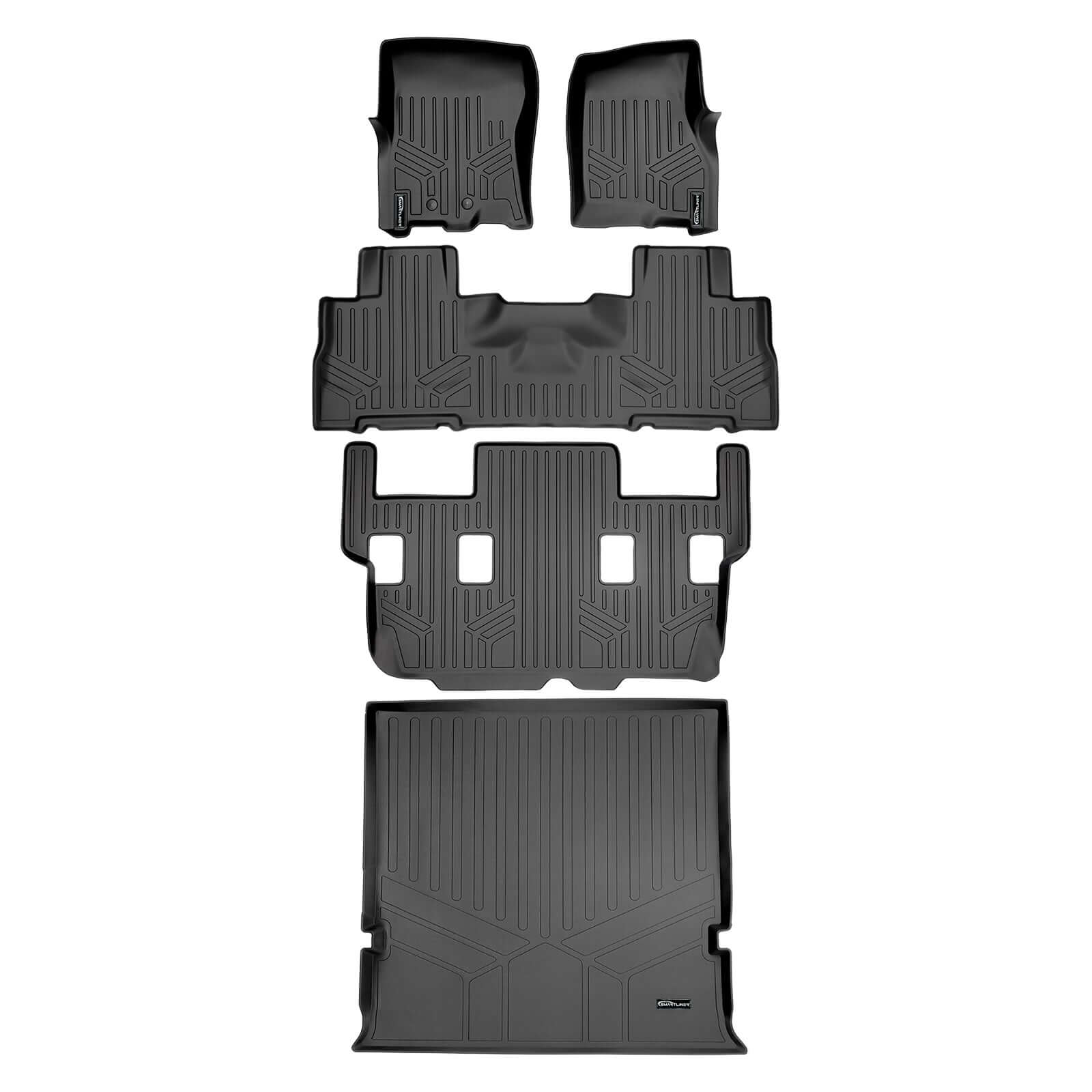 SMARTLINER Custom Fit Floor Liners For 2011 - 2017 Ford Expedition/Lincoln Navigator with 2nd Row Bucket Seats (No Console)