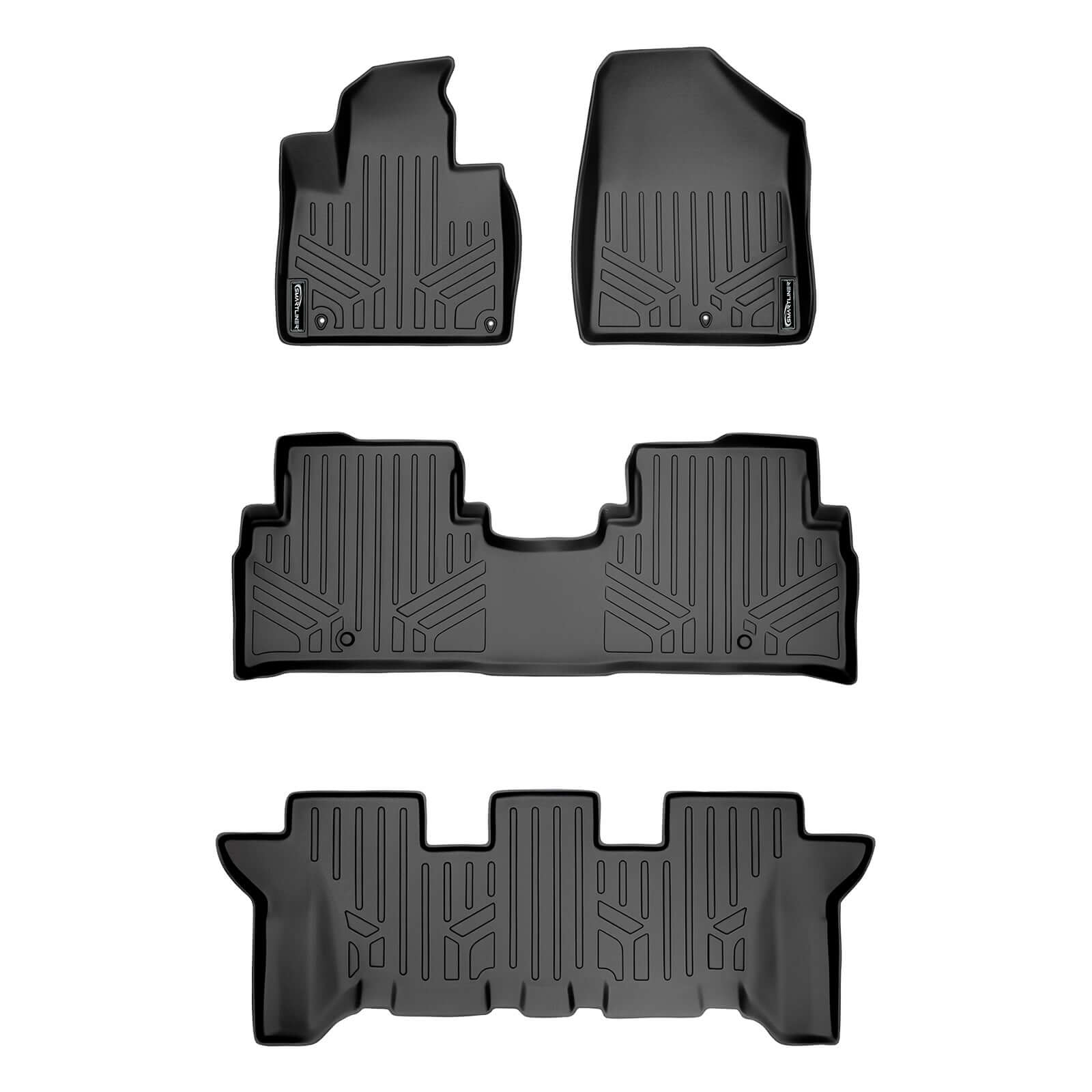 SMARTLINER Custom Fit Floor Liners For 2016-2020 Kia Sorento (7 Passenger Model Only)