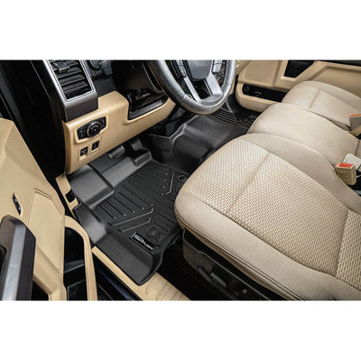 SmartCoverage™ Floor Liners For 2015-2026 Ford F-150 SuperCrew Cab (1st Row Bench) No 2nd Row Underseat Storage (Vinyl)