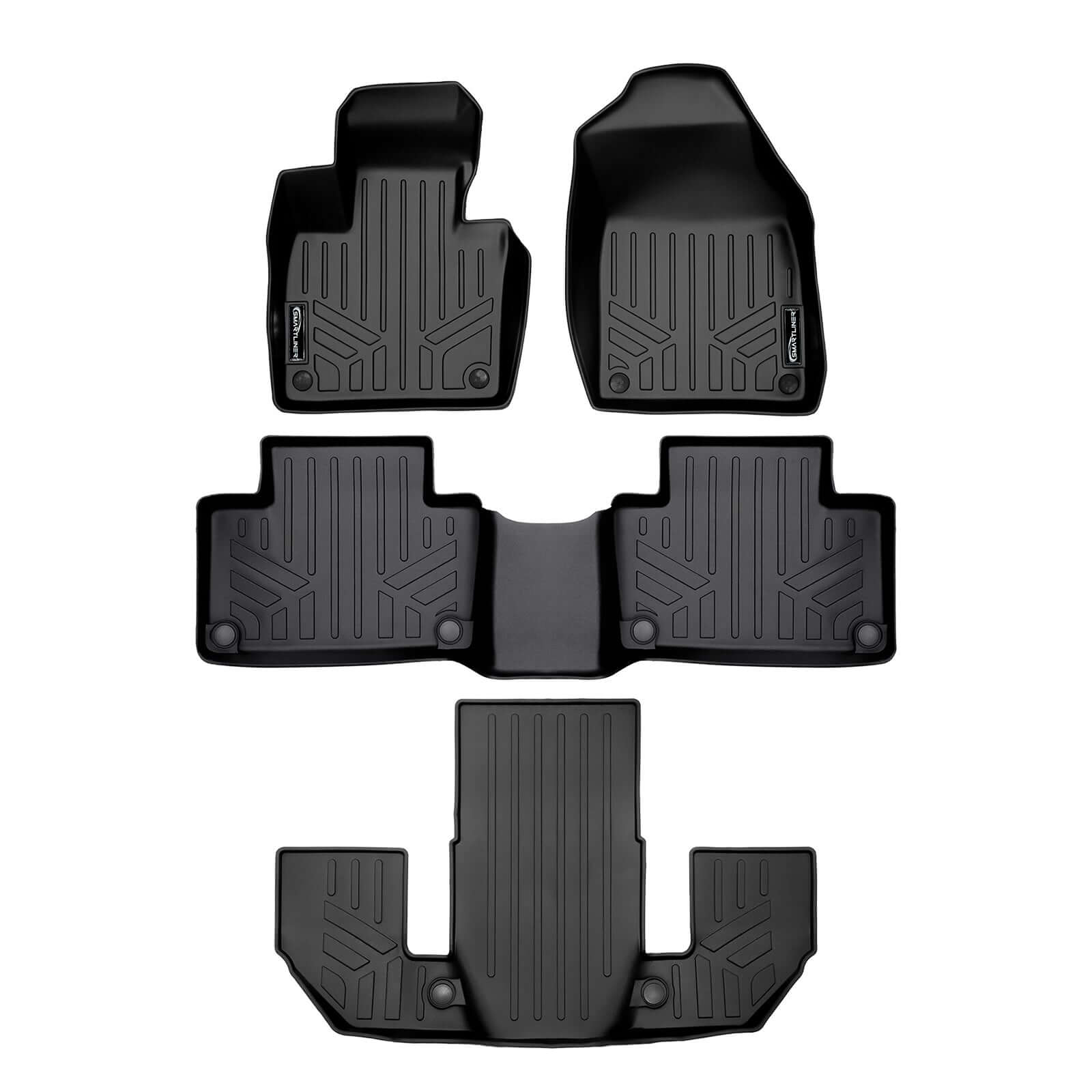 SMARTLINER Custom Fit Floor Liners For 2020-2026 Volvo XC90 (7 Passenger Models. No Plug-in Hybrid Models)