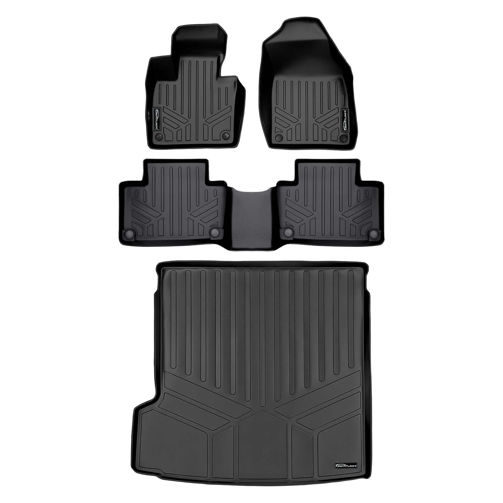 SMARTLINER Custom Fit Floor Liners For 2020-2026 Volvo XC90 (7 Passenger Models. No Plug-in Hybrid Models)