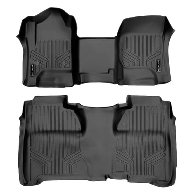 SMARTLINER Floor Liners for Crew Cab 2014-2018 Silverado/Sierra 1500 - 2015-2021 2500/3500 HD