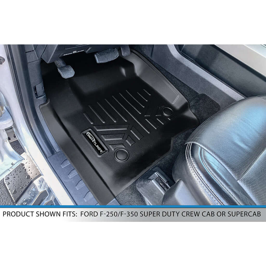 SMARTLINER Floor Liners for 2017-2026 Ford F-250/F-350 Super Duty Crew Cab (1st Row Bucket)