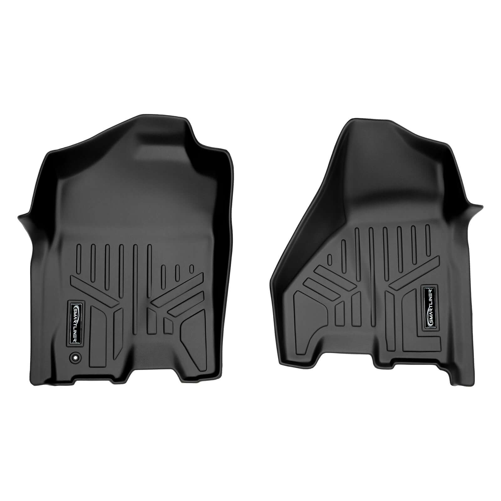 SMARTLINER Custom Fit Floor Liners For 2010-2012 Ram 2500/3500 Mega Cab with Single Front Floor Hook