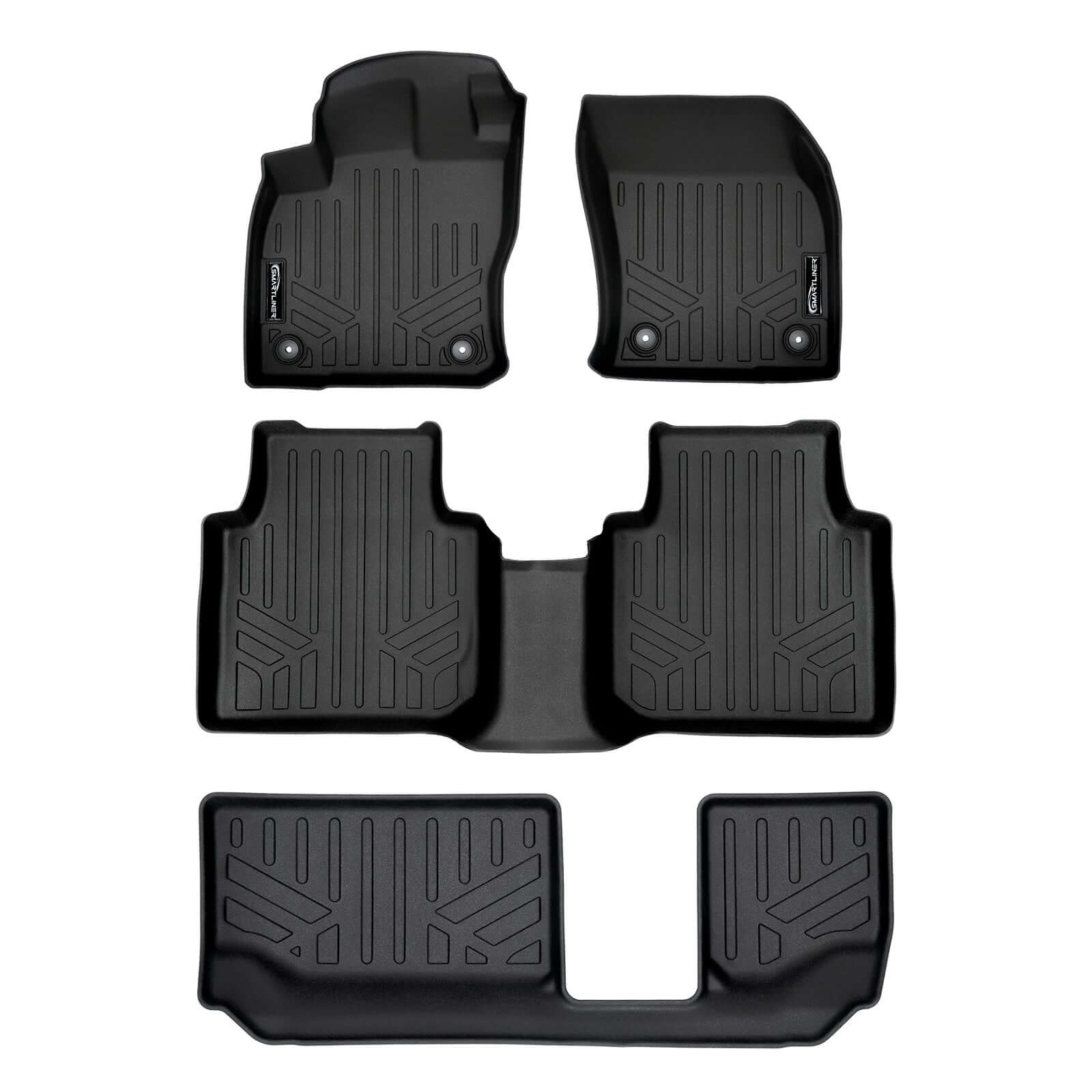 SMARTLINER Floor Liners for 2018-2024 Volkswagen Tiguan (7 Passenger)