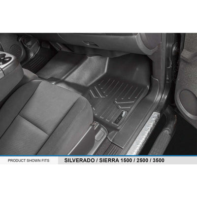 SMARTLINER Custom Fit Floor Liners For 2007-2013 Chevrolet Silverado/Sierra 1500/2500/3500 Extended Cab