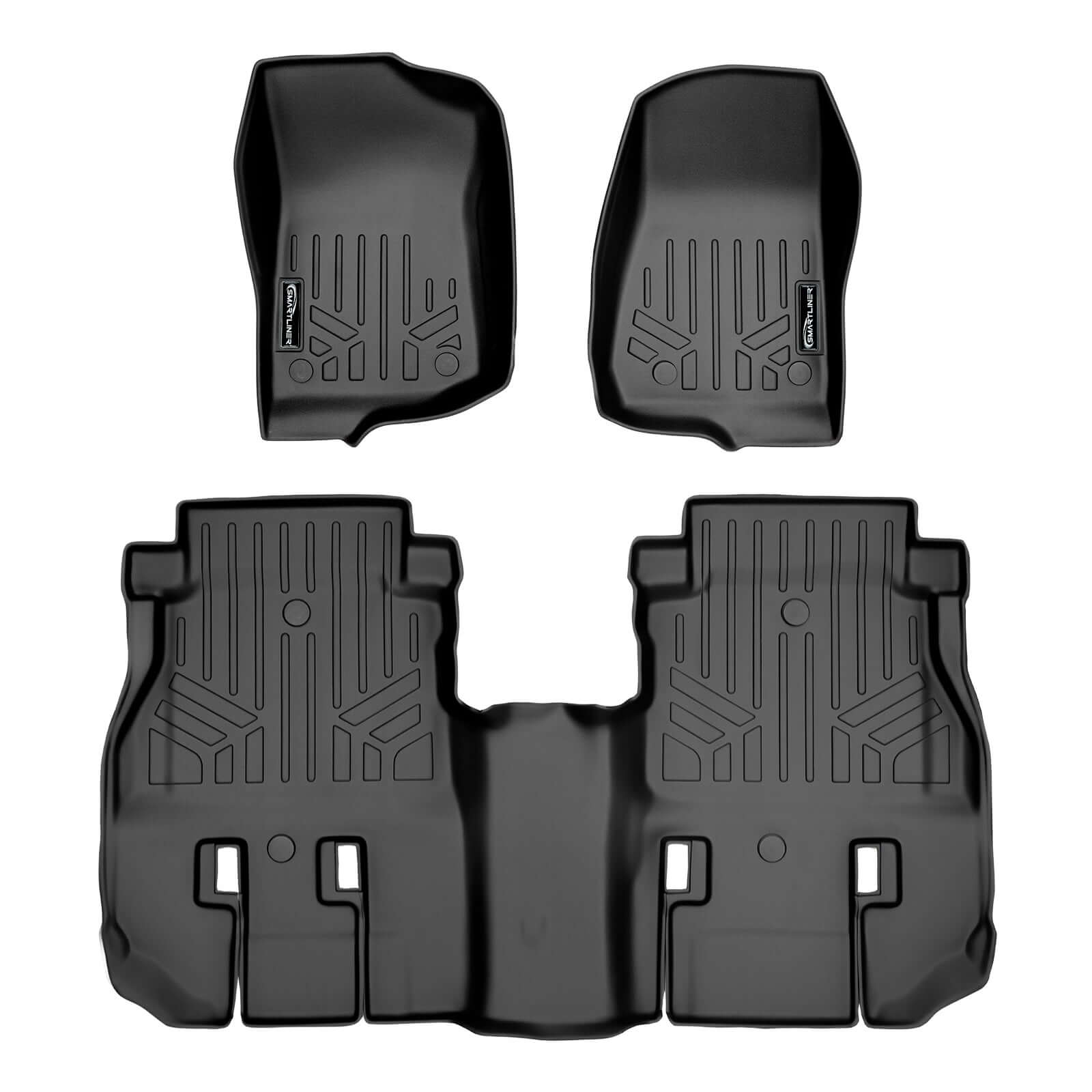 SMARTLINER Floor Liners for JL New Body 2018-2024 Jeep Wrangler Unlimited without Subwoofer (no JK)