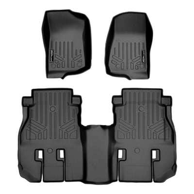 SMARTLINER Floor Liners for 2018-2024 Wrangler JL Unlimited (No Sub and No Flat Load Floor)