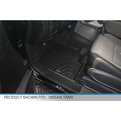 SMARTLINER Floor Liners for 2017-2024 Nissan Titan XD Crew Cab (1st Row Bench) With Underseat ToolBox