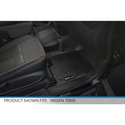 SMARTLINER Floor Liners for 2017-2024 Nissan Titan XD Crew Cab (1st Row Bench) With Underseat ToolBox