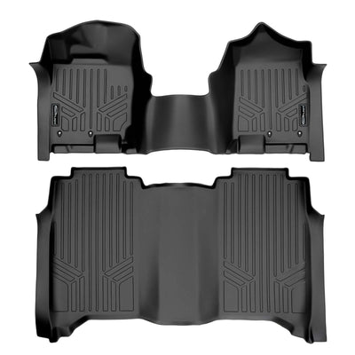 SMARTLINER Custom Fit Floor Liners For 2017-2024 Nissan Titan XD Crew Cab with 1st Row Bench Seat No Underseat ToolBox