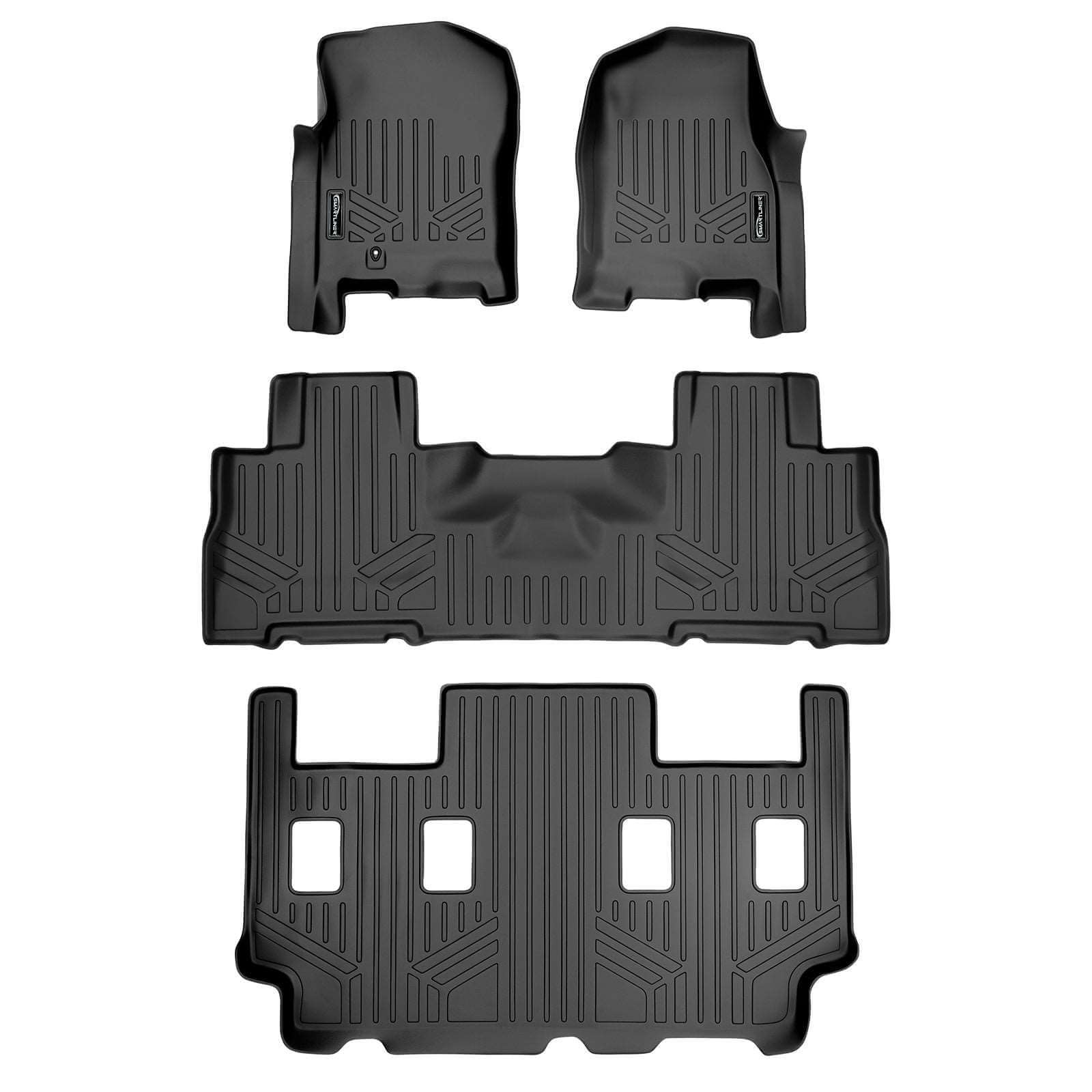 SMARTLINER Custom Fit Floor Liners For 2007 - 2017 Ford Expedition EL / Lincoln Navigator L (with 2nd Row Bucket Seats)