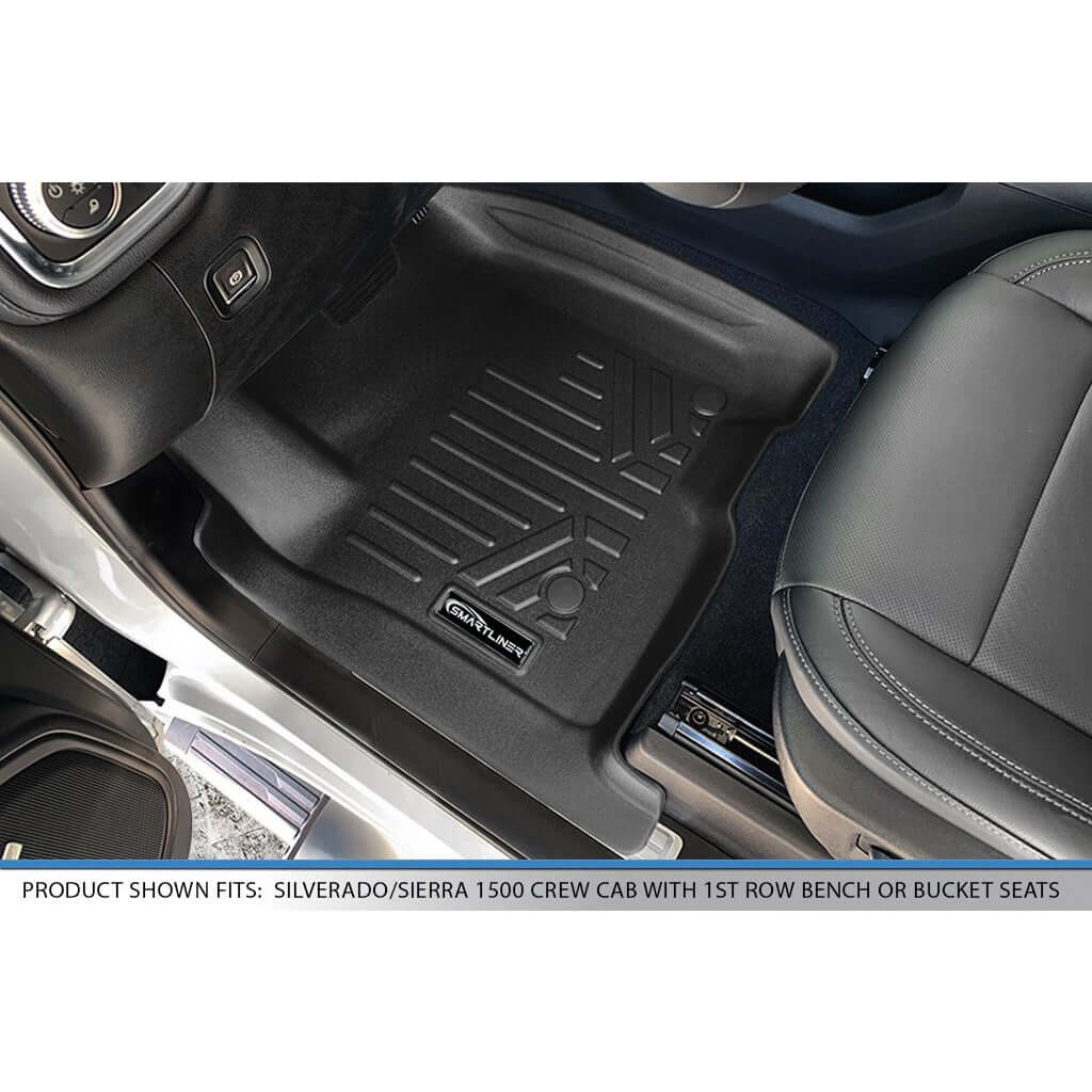 SMARTLINER Floor Liners for 2020-2026 2500/3500 Silverado/Sierra Crew Cab 2019-2021 Crew Cab (BNOC)