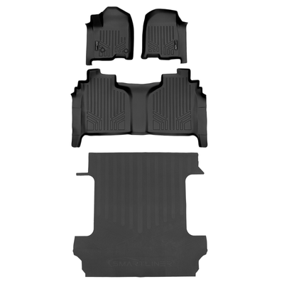 SmartCoverage™ Floor Liners For 2019-2026 1500 Silverado/Sierra Crew Cab 2019-2024 Crew Cab