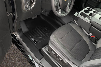 SMARTLINER Custom Fit Floor Liners For 2019-2026 GMC Sierra 1500 Double Cab with Carpet Flooring and 1st Row Bench Seat and OTH Coverage (with 2nd Row Under Seat Storage)