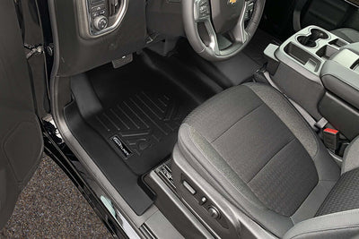 SMARTLINER Floor Liners for 2020-2025 Chevy Silverado 2500 HD | 3500 HD (Double Cab|Carpet|(1st Row Bench)|(OTH)|[2nd Row Storage]
