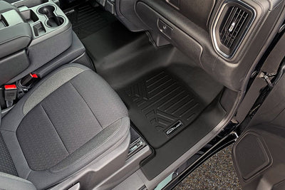 SMARTLINER Custom Fit Floor Liners For 2019-2026 Chevrolet Silverado 1500 Double Cab with Carpet Flooring and 1st Row Bench Seat and OTH Coverage (with 2nd Row Under Seat Storage)