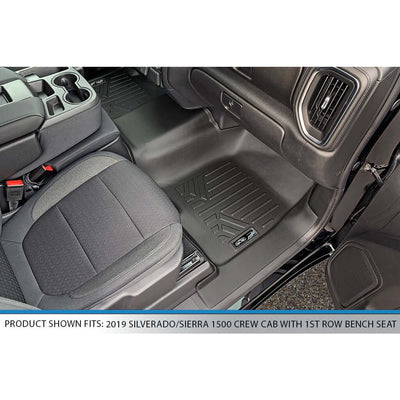 SMARTLINER Custom Fit Floor Liners For 2020-2026 Silverado/Sierra 2500/3500 Crew Cab with 1st Row Bench Seat