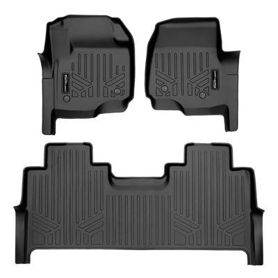 SMARTLINER Floor Liners for 2017-2026 Ford F-250/F-350 SuperCrew Cab (1st Row Bucket)/ Vinyl with rear under seat storage
