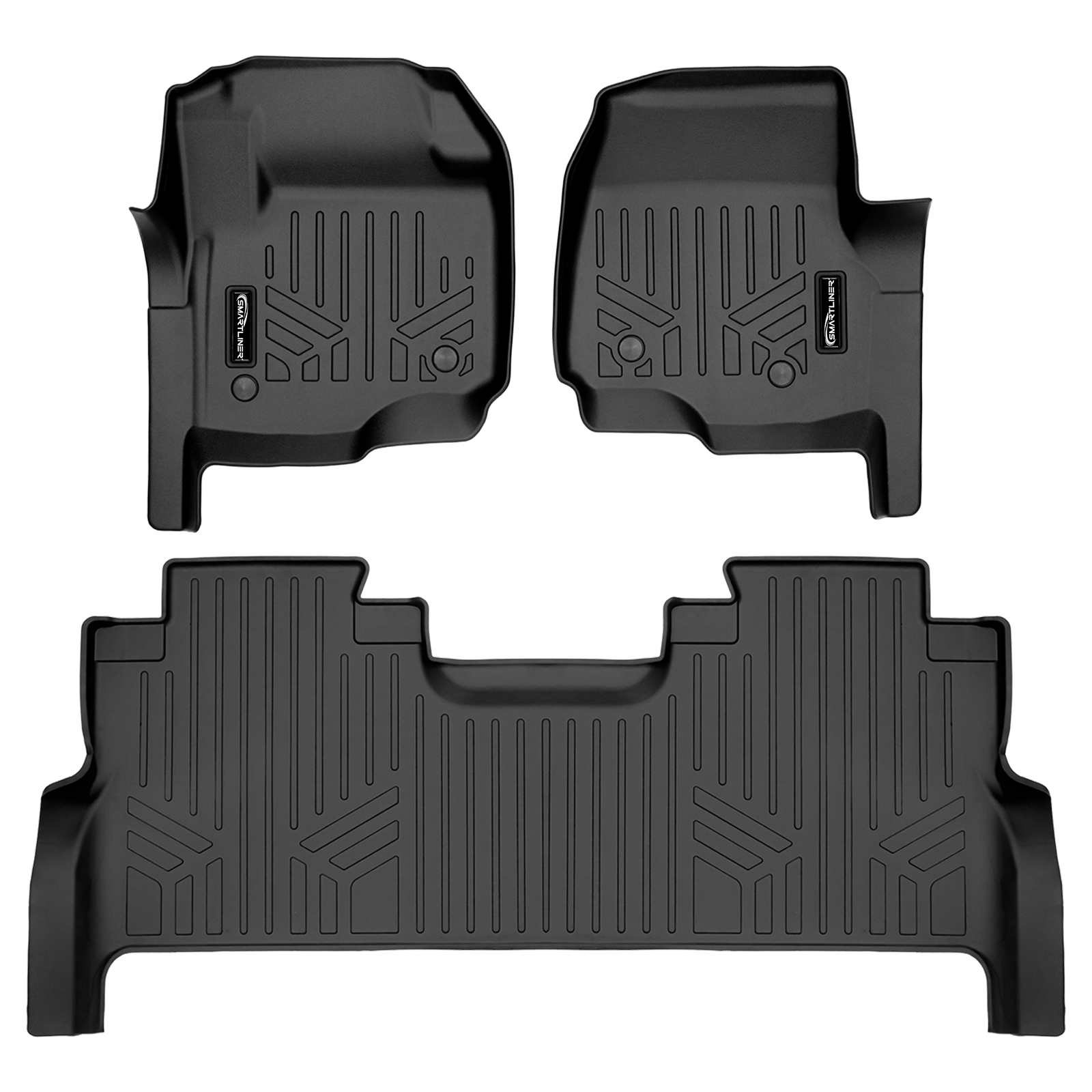 SMARTLINER Floor Liners for 2017-2026 Ford F-250/F-350 Super Crew Cab with Vinyl| (1st Row Bench)| (No OTH)| with Underseat Storage