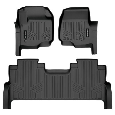 SMARTLINER Floor Liners for 2017-2026 Ford F-250/F-350 Super Crew Cab with Vinyl| (1st Row Bench)| (No OTH)| with Underseat Storage
