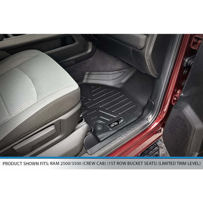 SMARTLINER Custom Fit Floor Liners For 2019-2025 Ram 2500/3500 Crew Cab with Limited Trim 1st Row Bench Seat No 1st Row Coverage
