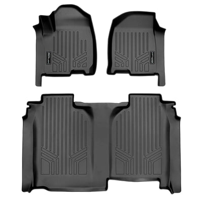 SmartCoverage™ Floor Liners For 2019-2026 Silverado/Sierra 1500 Crew Cab (1st Row Bucket) & Vinyl