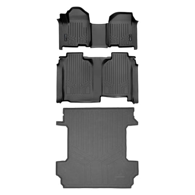 SmartCoverage™ Floor Liners For 2019-2026 Chevy Silverado 1500 Crew Cab (1st Row Bench) (OTH) | Vinyl | [No 2nd Row Storage]