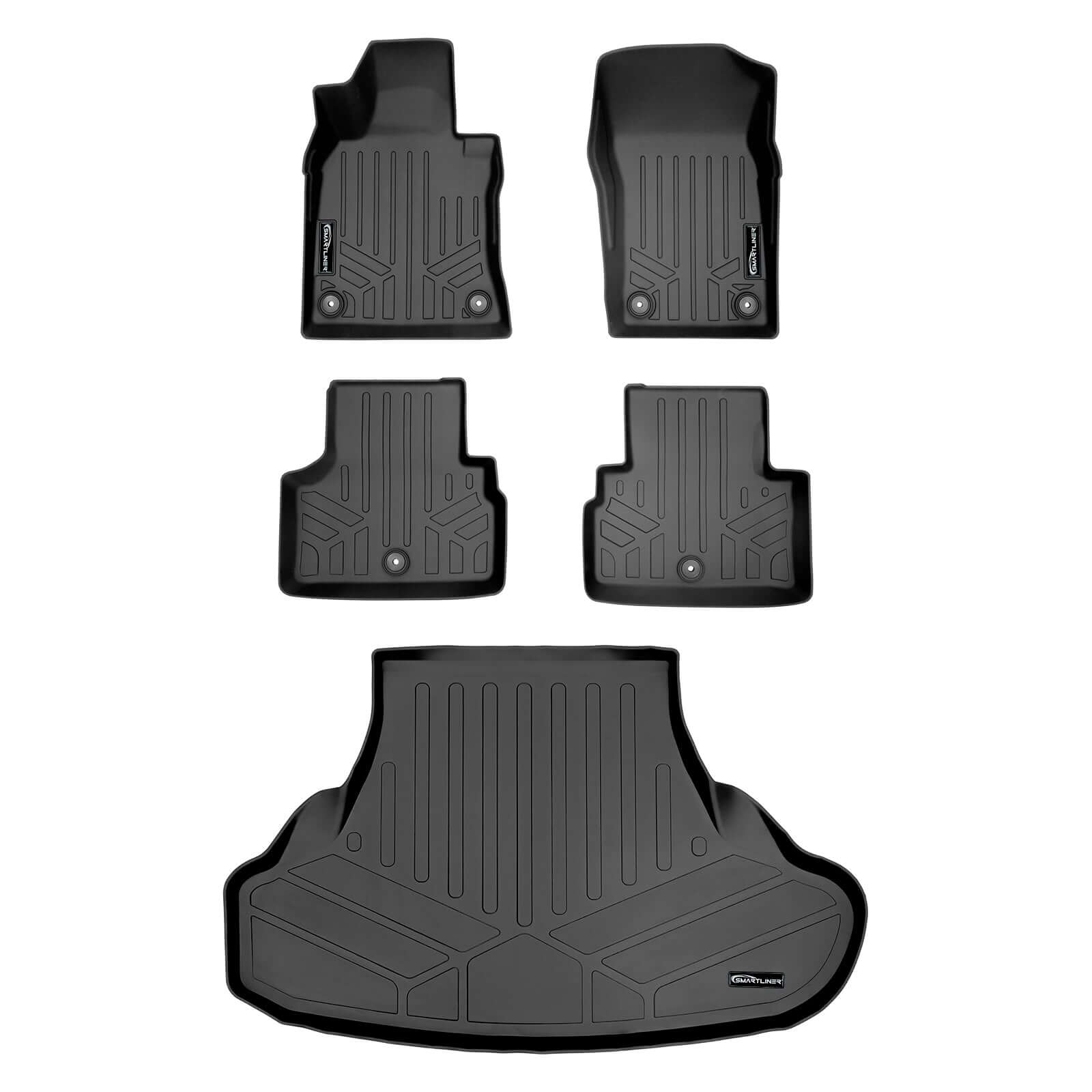 SMARTLINER Custom Fit Floor Liners For 2018-2025 Infiniti Q50 (Without Spare Tire)