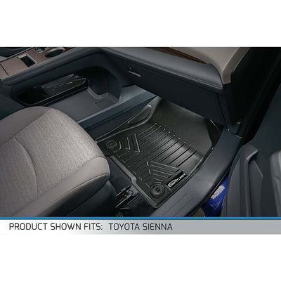SMARTLINER Custom Fit Floor Liners For 2021-2026 Toyota Sienna with 2nd Row Bench Seat