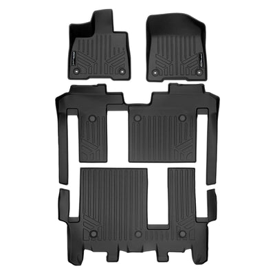 SMARTLINER Custom Fit Floor Liners For 2021-2026 Toyota Sienna with 2nd Row Bench Seat no Spare Tire