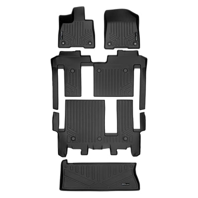 SMARTLINER Custom Fit Floor Liners For 2021-2026 Toyota Sienna with 2nd Row Bench Seat