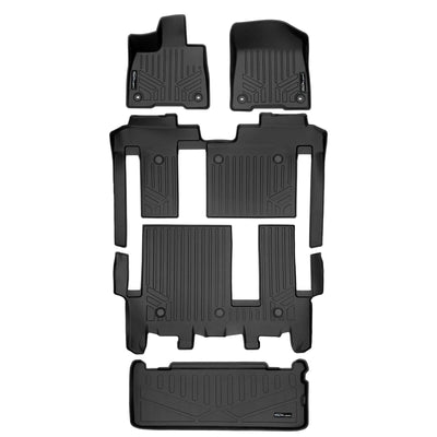 SMARTLINER Custom Fit Floor Liners For 2021-2026 Toyota Sienna with 2nd Row Bench Seat no Spare Tire
