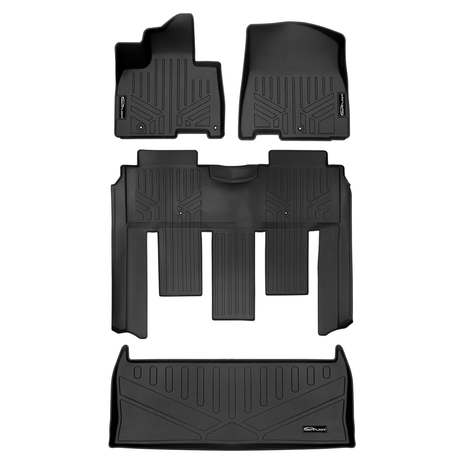 SMARTLINER Floor Liners for 2022-2026 Kia Carnival (7 Passenger Models With 2nd Row VIP Seats)
