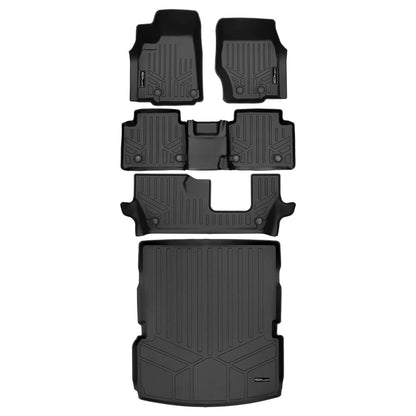 SMARTLINER Custom Fit Floor Liners For 2021-2025 Jeep Grand Cherokee L w/ 2nd Row Bench Seat