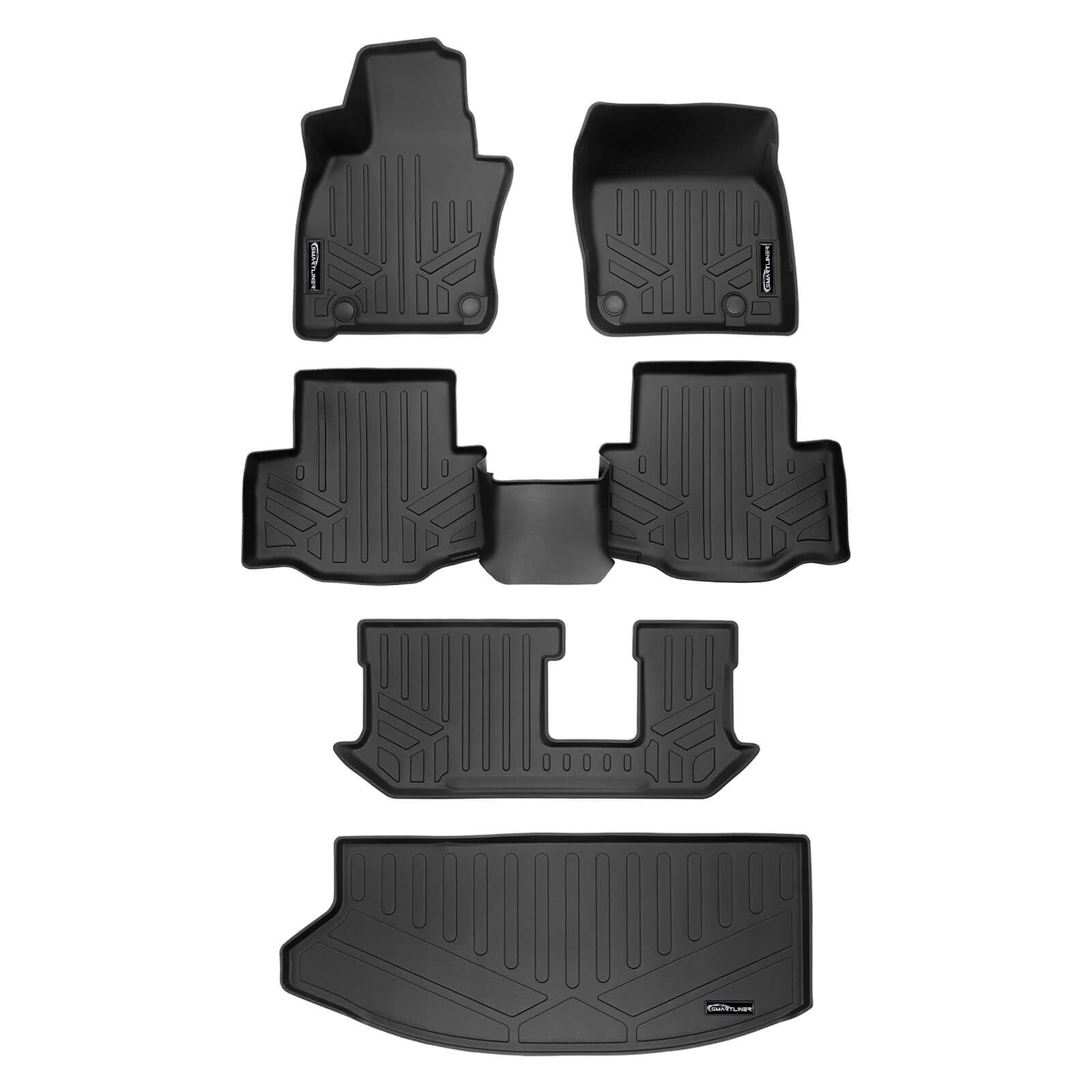 SMARTLINER Floor Liners for 2024-2026 Mazda CX-90 (Only Fits 2nd Row Bucket Seats With No Center Console)