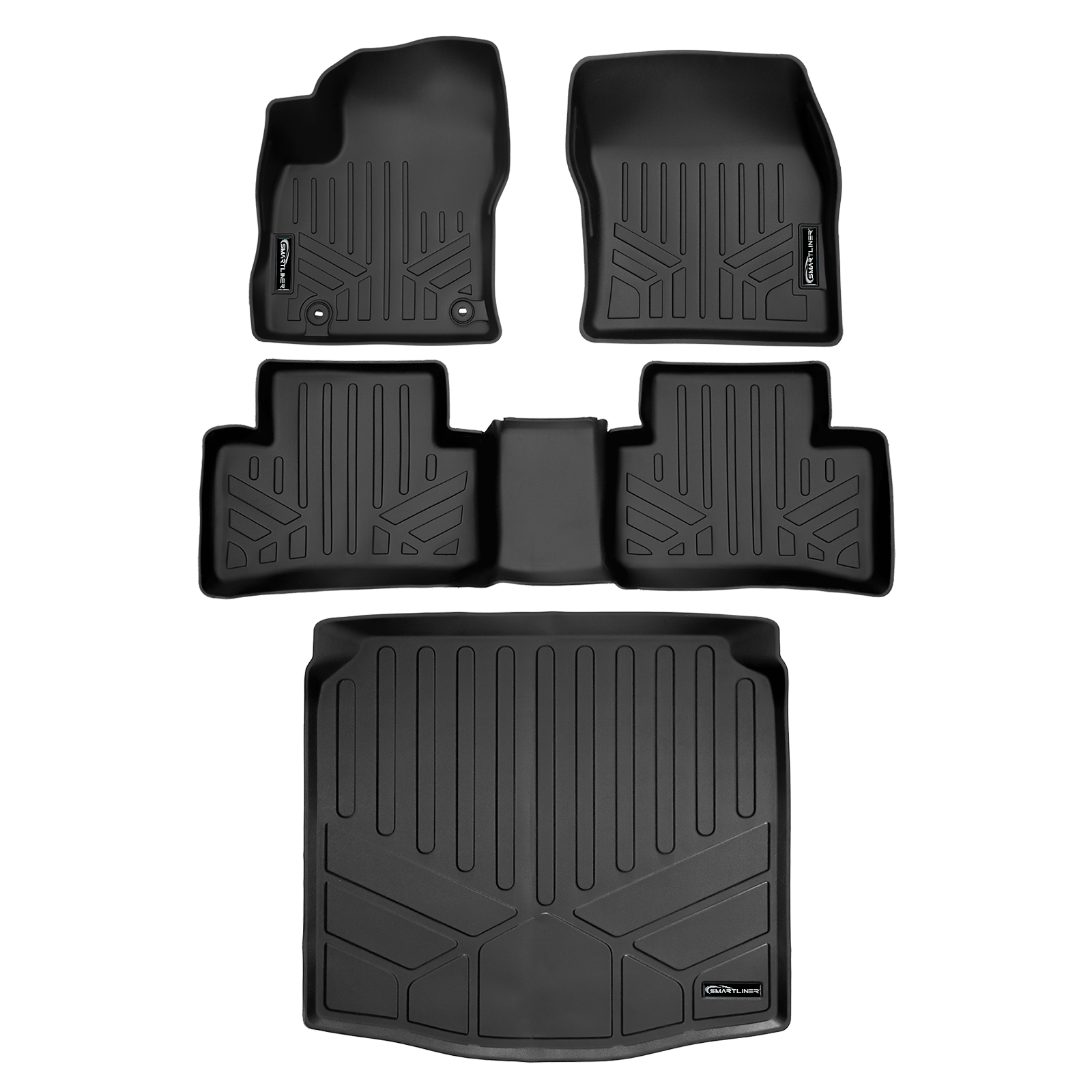 SMARTLINER Custom Fit Floor Liners For 2023-2025 Toyota Corolla Cross Hybrid (Fits AWD)