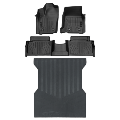 SMARTLINER Floor Liners for 2024-2026 Toyota Tacoma Double Cab (Only Fits[2nd Row Storage]