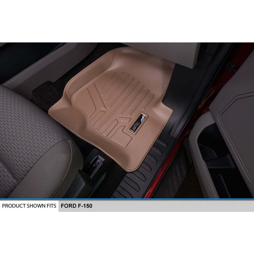 SMARTLINER Floor Liners for 2021-2025 Ford F-150 Hybrid SuperCrew Cab (1st Row Bucket)