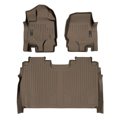 SmartCoverage™ Floor Liners For 2015-2026 Ford F-150 SuperCrew Cab (1st Row Bucket) (Vinyl)