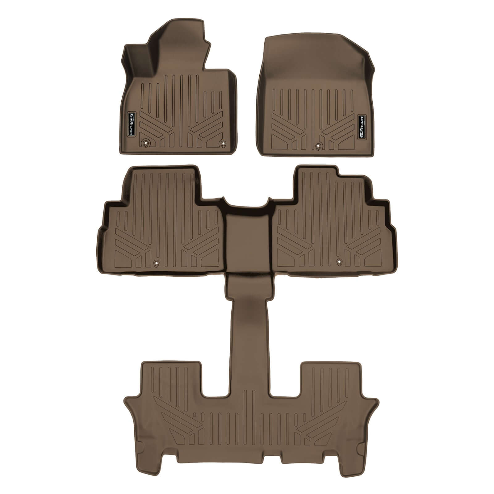 SMARTLINER Floor Liners for 2020-2025 Kia Telluride (2nd Row Bucket) with in between Coverage